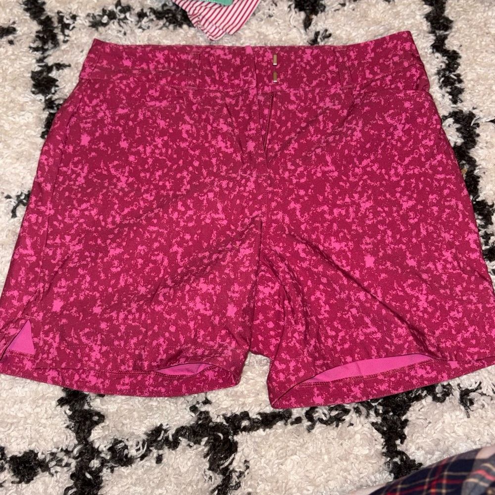 adidas Women's Golf Shorts in Pink Pattern